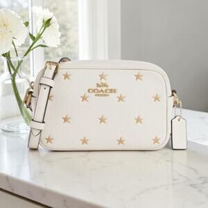 Coach Mini Jamie Camera Bag With Star Print in Chalk White CZ945